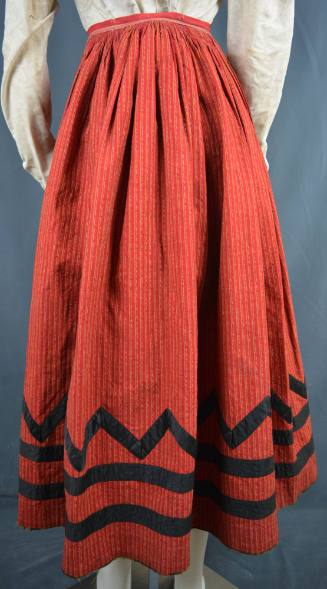 Skirt for an immigrant ensemble, 1881-1901