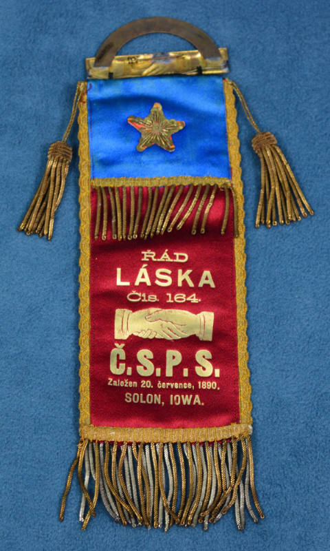 Fraternal ribbon, Solon, Iowa, USA, 1890
