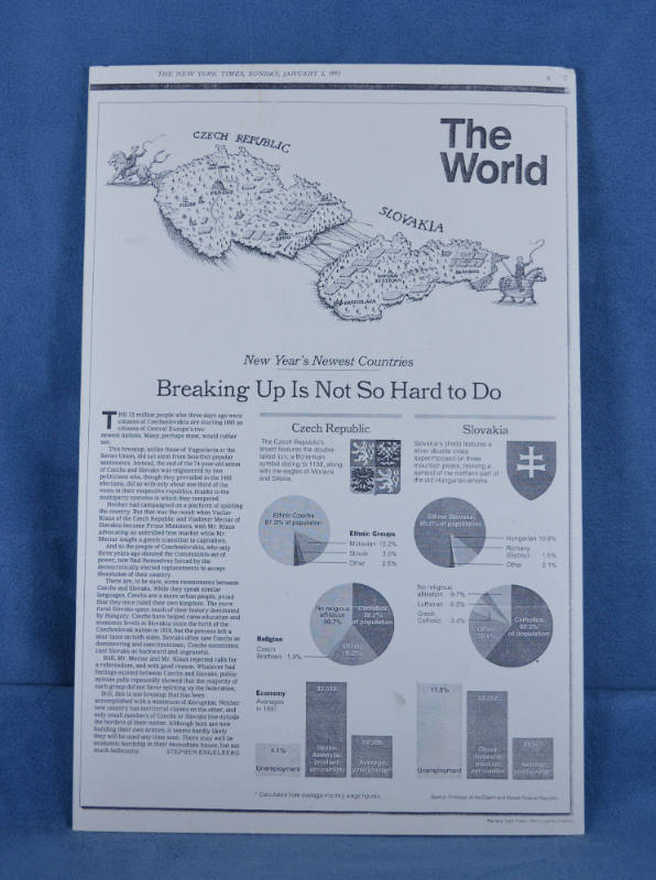 Map and Article, New York City, New York, 1993