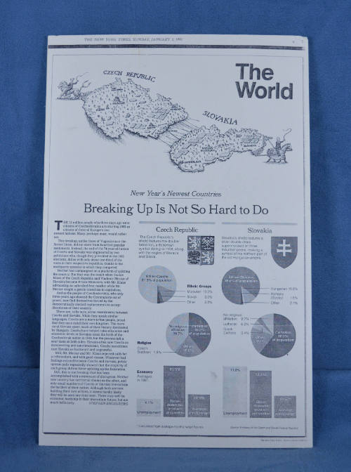 Map and Article, New York City, New York, 1993