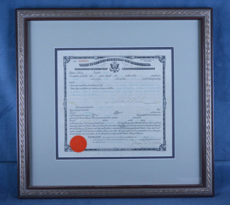 Certificate, Coaldale, Pennsylvania, 1914