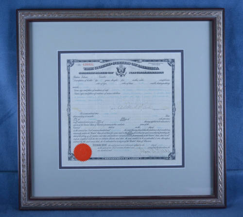 Certificate, Coaldale, Pennsylvania, 1914
