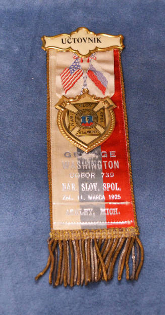 Fraternal ribbon, Ashley, Michigan, USA, 1925