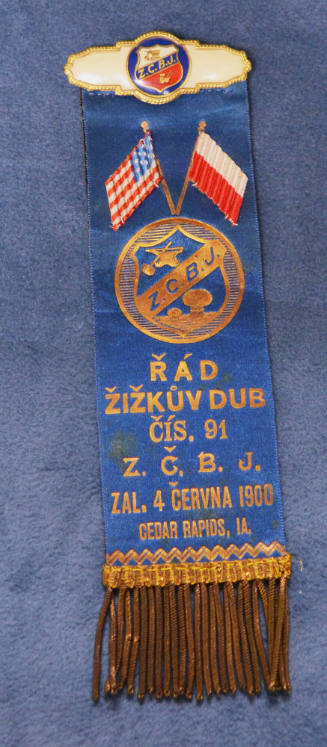 Fraternal ribbon, Cedar Rapids, Iowa, 1900