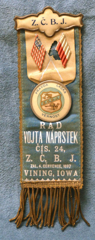 Fraternal pin, Clutier, Iowa, 1897