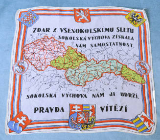 Commemorative scarf, Prague, 1938