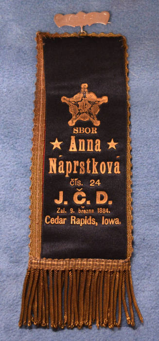 Fraternal ribbon, Cedar Rapids, Iowa, USA, 1884