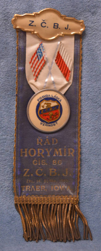Fraternal ribbon, Traer, Iowa, USA, 1900