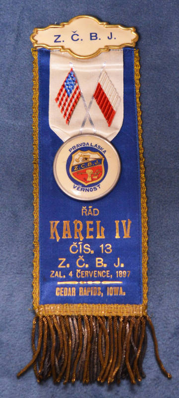 Fraternal ribbon, Cedar Rapids, Iowa, 1897