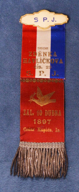 Fraternal ribbon, Cedar Rapids, Iowa, 1897